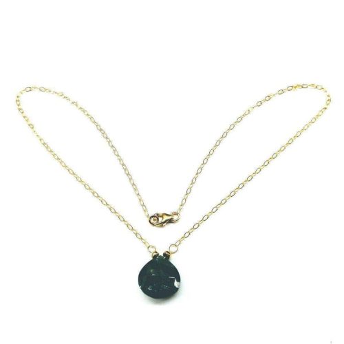 alexa martha designs necklace 14 kt gold filled emerald pear drop necklace emerald pear drop necklace features handmade golden wire wrap gemstone 41846322528514