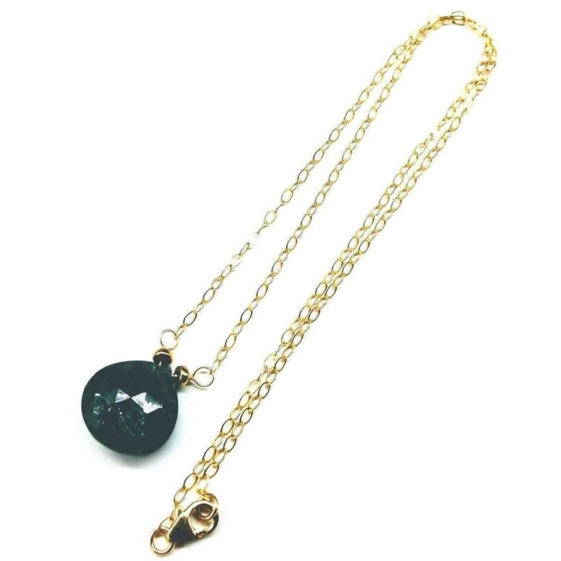 alexa martha designs necklace 14 kt gold filled emerald pear drop necklace emerald pear drop necklace features handmade golden wire wrap gemstone 41846322561282