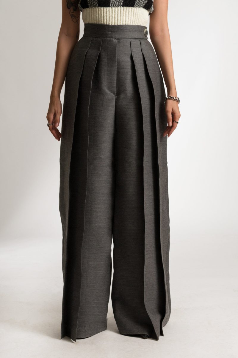 bastet noir sets the rosalie pant set in dark grey wool blend 41771862262018