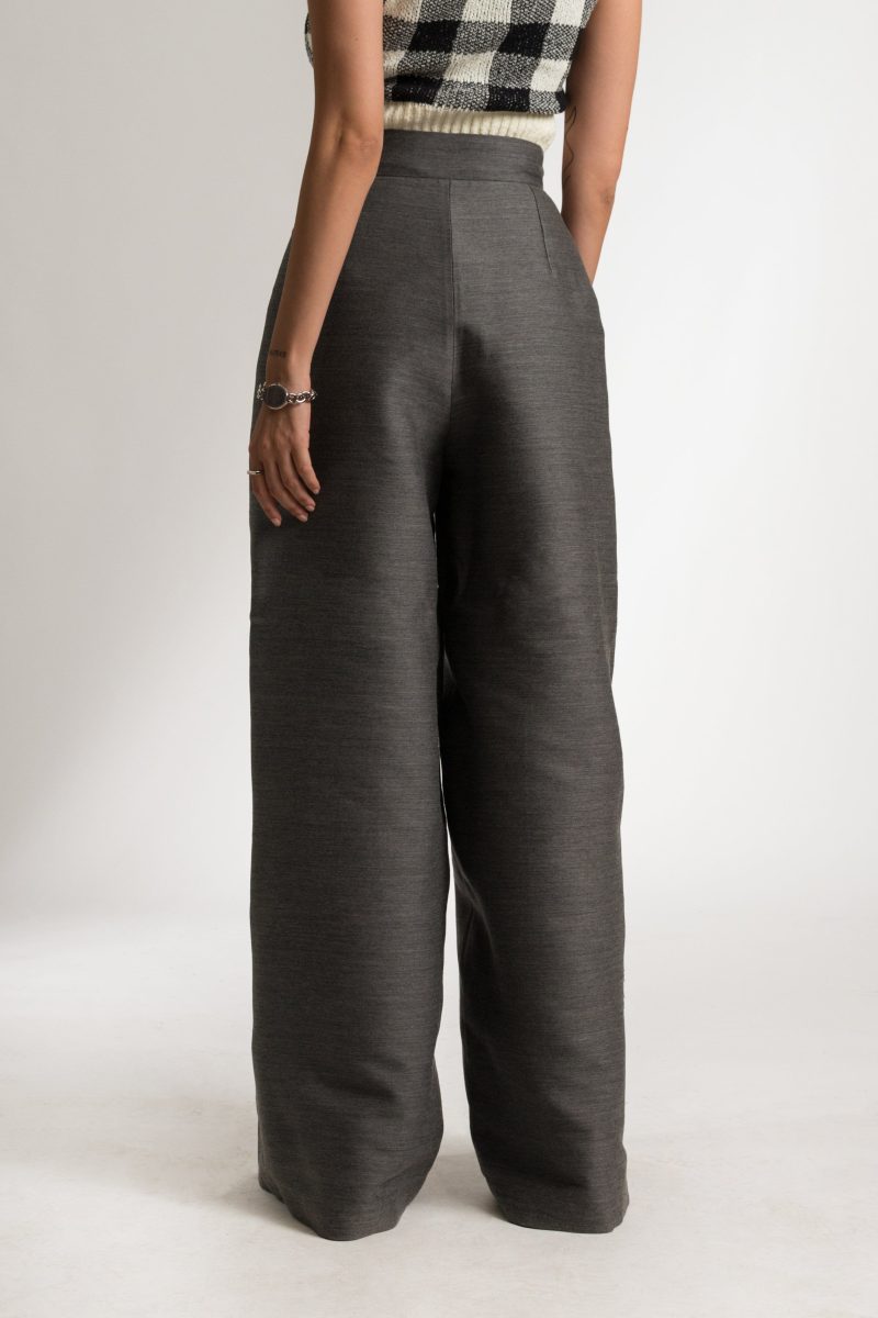 bastet noir sets the rosalie pant set in dark grey wool blend 41771862393090