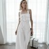 Bastet Noir Women's Jumpsuits & Rompers EU36/US4 / White 100% Baby Linen Jumpsuit in Baby Blue, Black, or White