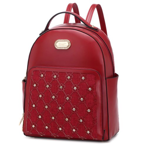 Brangio Italy Collections Handbag Red BI Wildflower Blossom Work & Travel Backpack in Red, Brown, Green, or Black