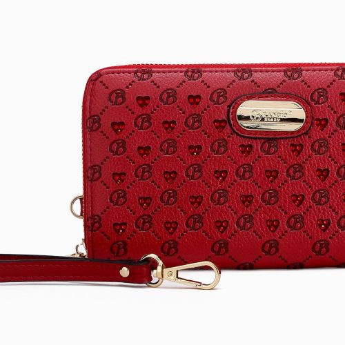 brangio italy collections women s toe millionaire queen double layer crystal engraved tote wallet bi 40677329797378