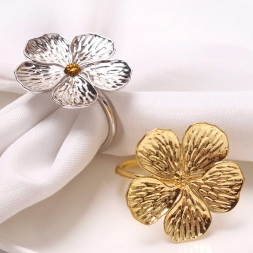 claudiag home home decor 5 leaf flower napkin ring set of 6 40984155816194