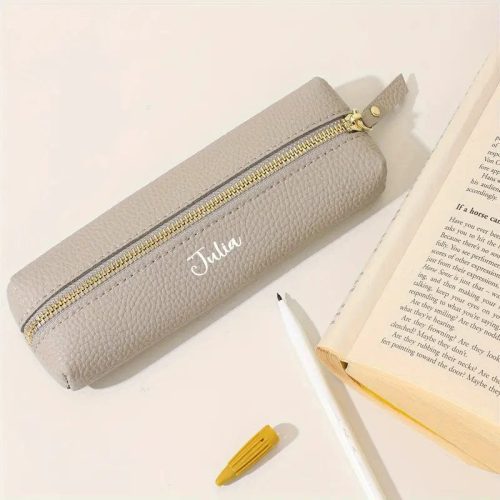 claudiag pouch grey personalized leather pencil pouch personalized leather pencil pouch pz1019 2 42052215210242