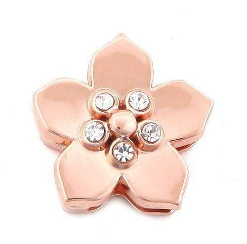 ClaudiaG Slider Collection Rose Gold 5 Stone Flower Charm