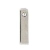 ClaudiaG Slider Collection Silver 1 Stone Bar Charm