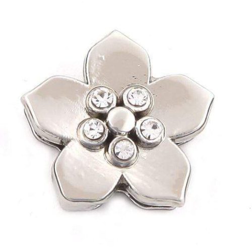 ClaudiaG Slider Collection Silver 5 Stone Flower Charm