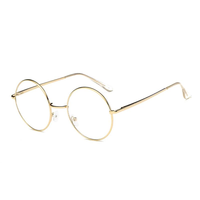 Cramilo Eyewear Clear Lens Glasses Gold ABERDEEN | Round Clear Lens Metal Fashion Glasses Sunglasses Circle Eyewear