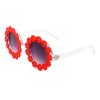 Cramilo Eyewear Sunglasses Red Ysabelia - Round Daisy Flower Shape Circle Party Floral Women Sunglasses