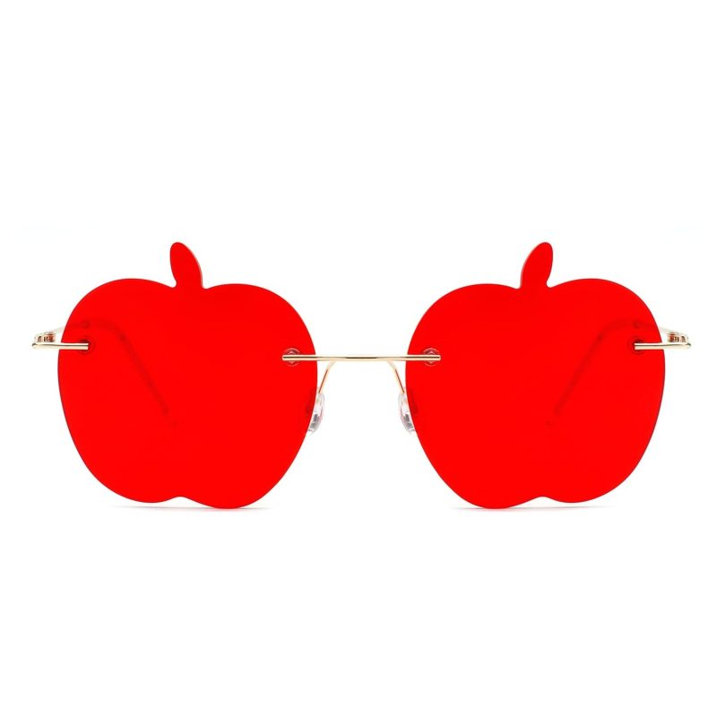 cramilo eyewear sunglasses zephyrus rimless apple shape party frameless tinted sunglasses 40984743903490