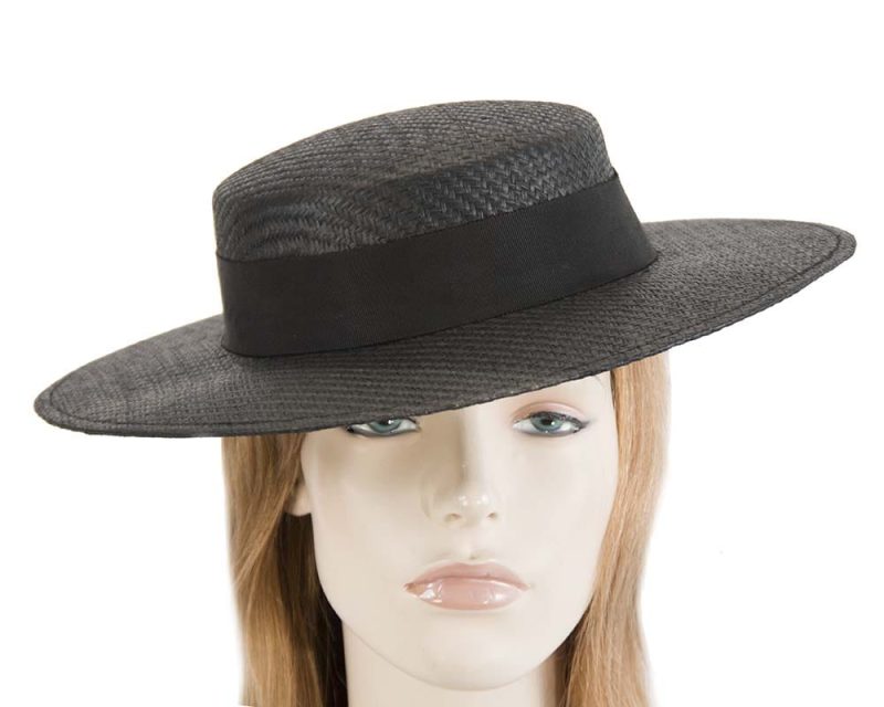 cupids millinery women s hat black black boater hat by max alexander ma800b 38956528632066