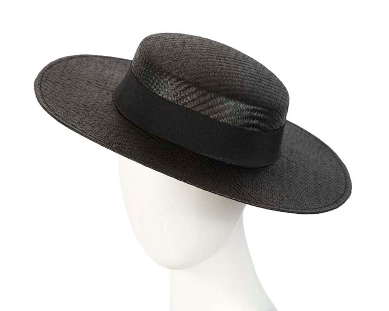 cupids millinery women s hat black black boater hat by max alexander ma867b 38956529025282