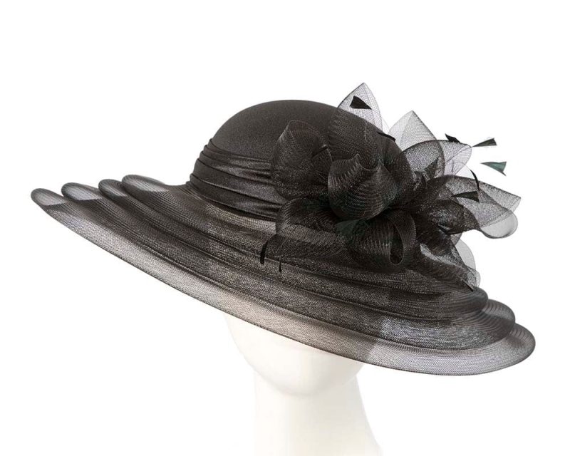 cupids millinery women s hat black black mother of the bride hat custom made to order any color h963b 38956650234114