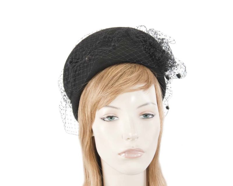 cupids millinery women s hat black large black felt beret hat f637b 38956816531714