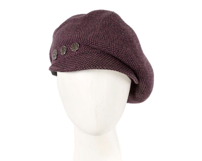 cupids millinery women s hat burgundy warm burgundy wool winter fashion beret by max alexander jr011w 38956526207234