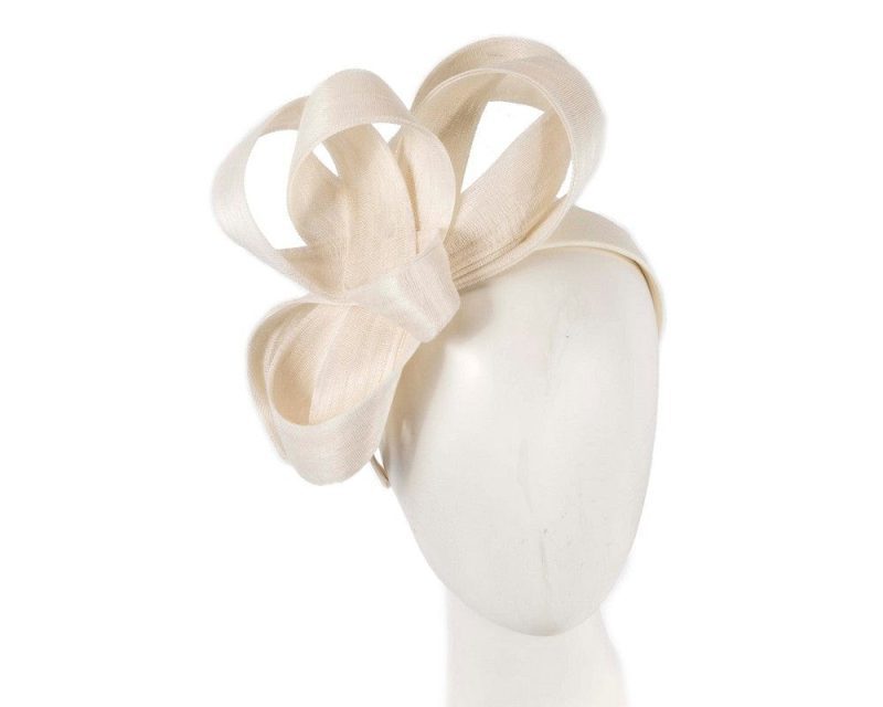 cupids millinery women s hat cream cream abaca loops racing fascinator by fillies collection s288c 39100188885250