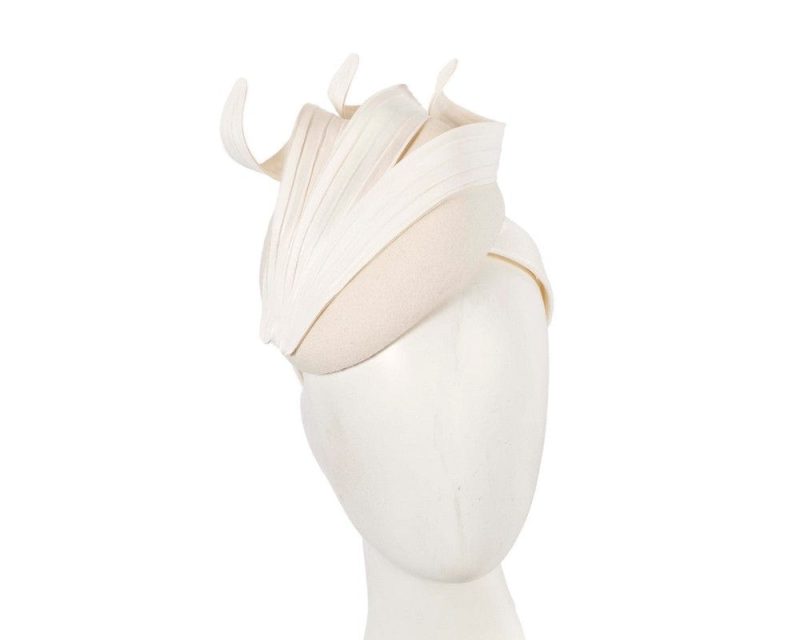 cupids millinery women s hat cream cream winter racing fascinator by fillies collection f679c 38989173326082