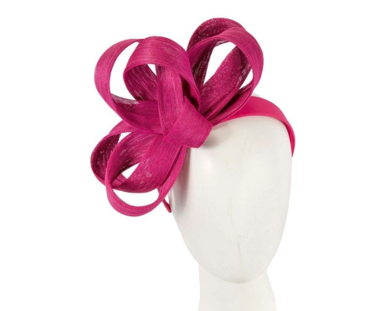 cupids millinery women s hat fuchsia fuchsia abaca loops racing fascinator by fillies collection s288f 39100188492034