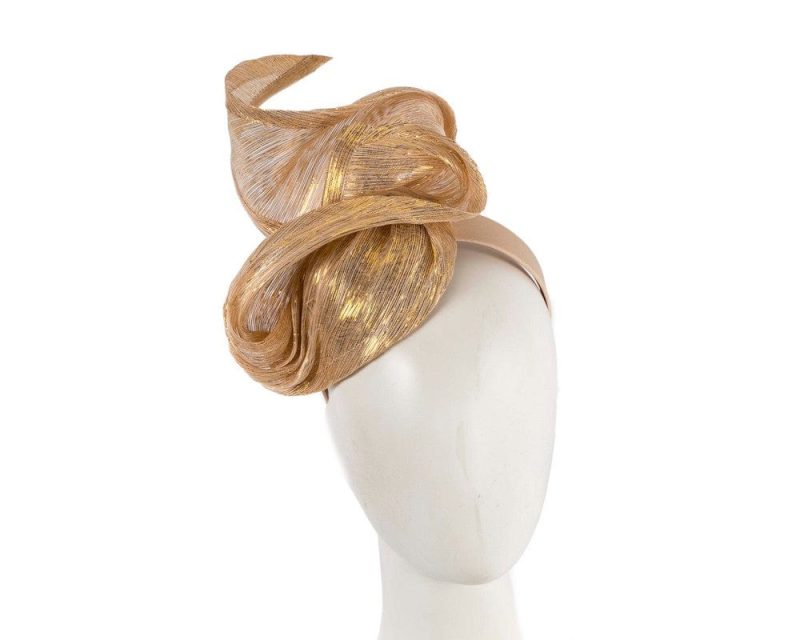 cupids millinery women s hat gold gold designers racing fascinator by fillies collection s280g 39091655508226