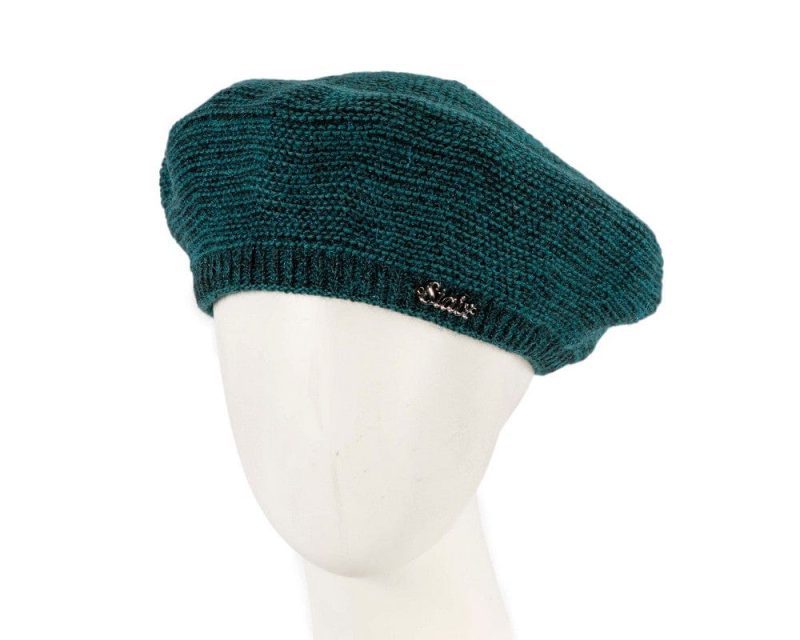 cupids millinery women s hat green classic crocheted green beret by max alexander jr012g 38956530041090