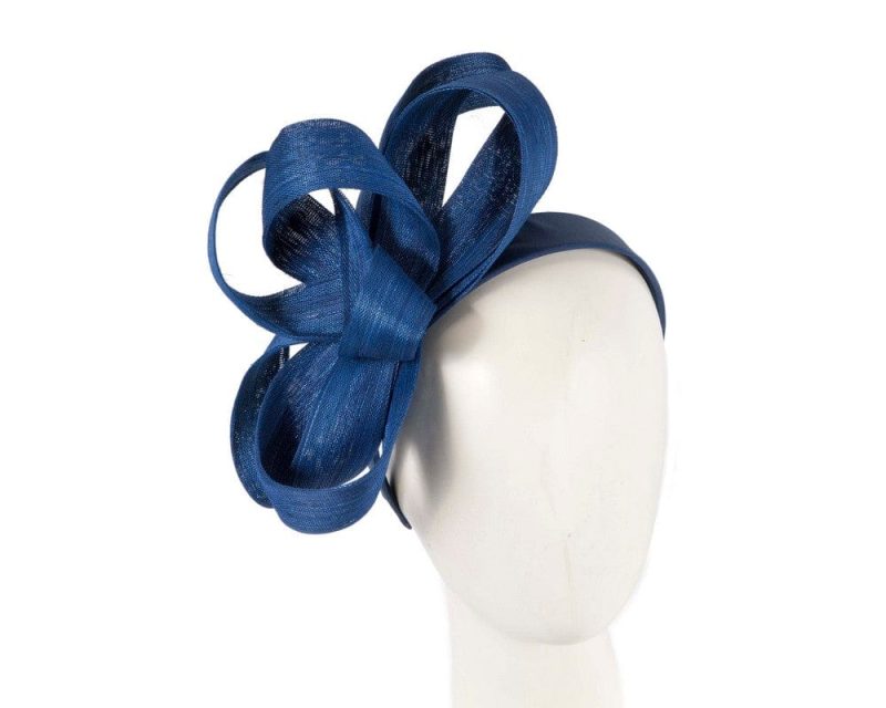 cupids millinery women s hat navy royal blue abaca loops racing fascinator by fillies collection s288rb 39100188360962