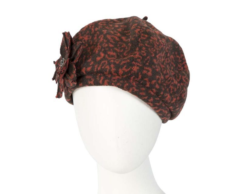 cupids millinery women s hat orange rust winter ladies fashion beret hat max alexander j253r j253r 38956818399490