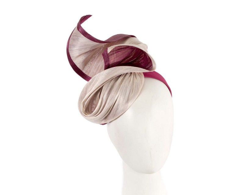 cupids millinery women s hat pink burgundy pink wine designers racing fascinator s280pw 39100191080706