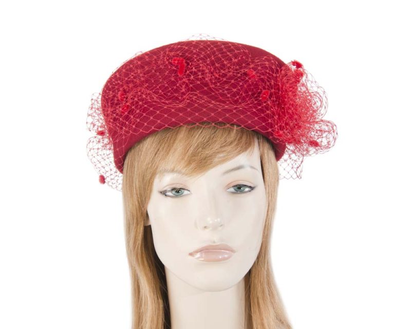 cupids millinery women s hat red large red felt beret hat f637r 38956808962306