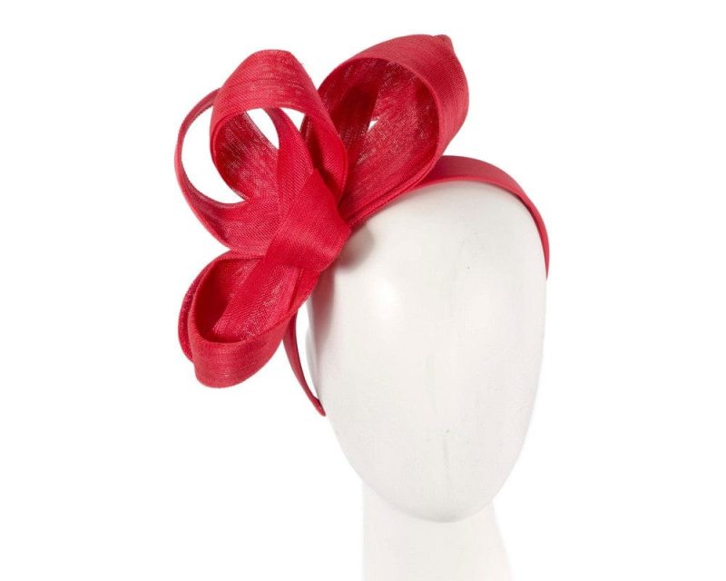 cupids millinery women s hat red red abaca loops racing fascinator by fillies collection s288r 39100188393730