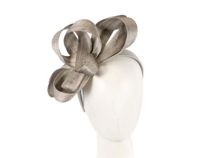 cupids millinery women s hat silver silver abaca loops racing fascinator by fillies collection s288s 39100188328194