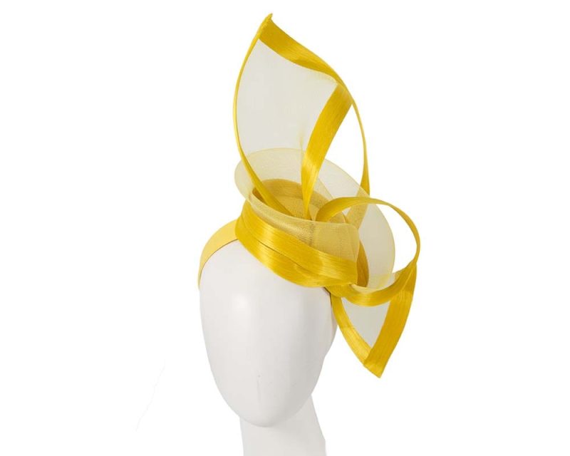 cupids millinery women s hat yellow yellow edgy racing fascinator by fillies collection s107y 38956782747906