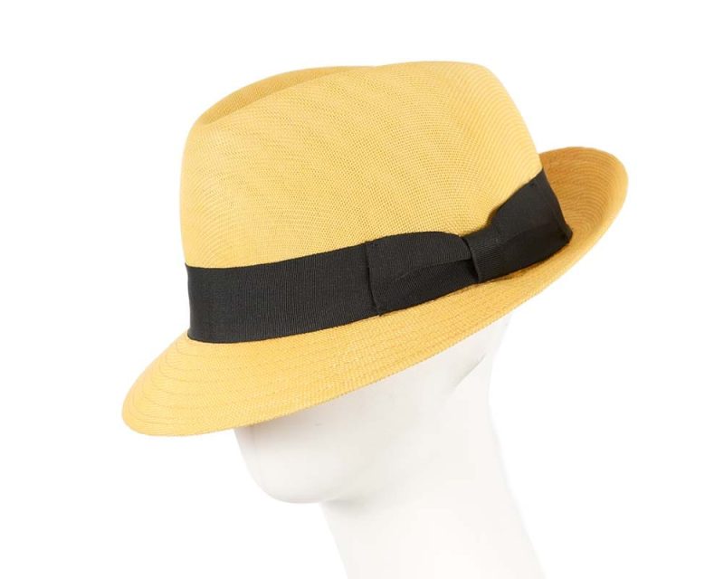 cupids millinery women s hat yellow yellow fedora homburg hat m182y 38956625330434