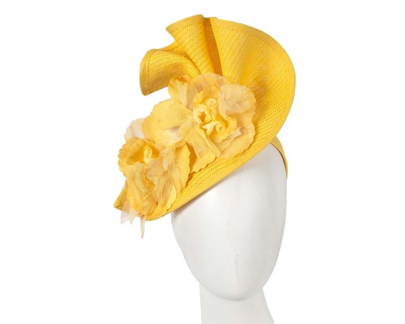 cupids millinery women s hat yellow yellow melbourne cup races fascinator by fillies collection s162y 38956851298562