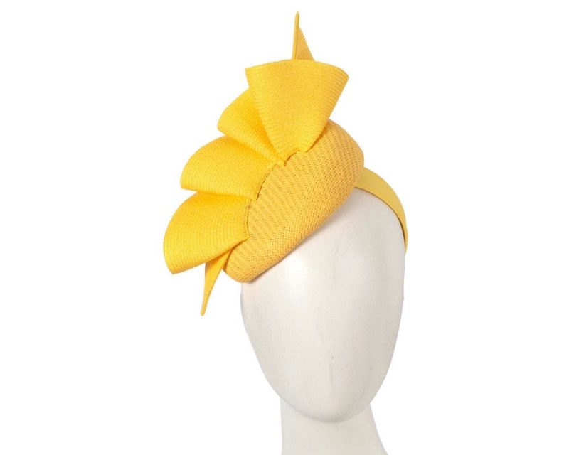 cupids millinery women s hat yellow yellow pillbox fascinator by fillies collection s259y 38956580765954