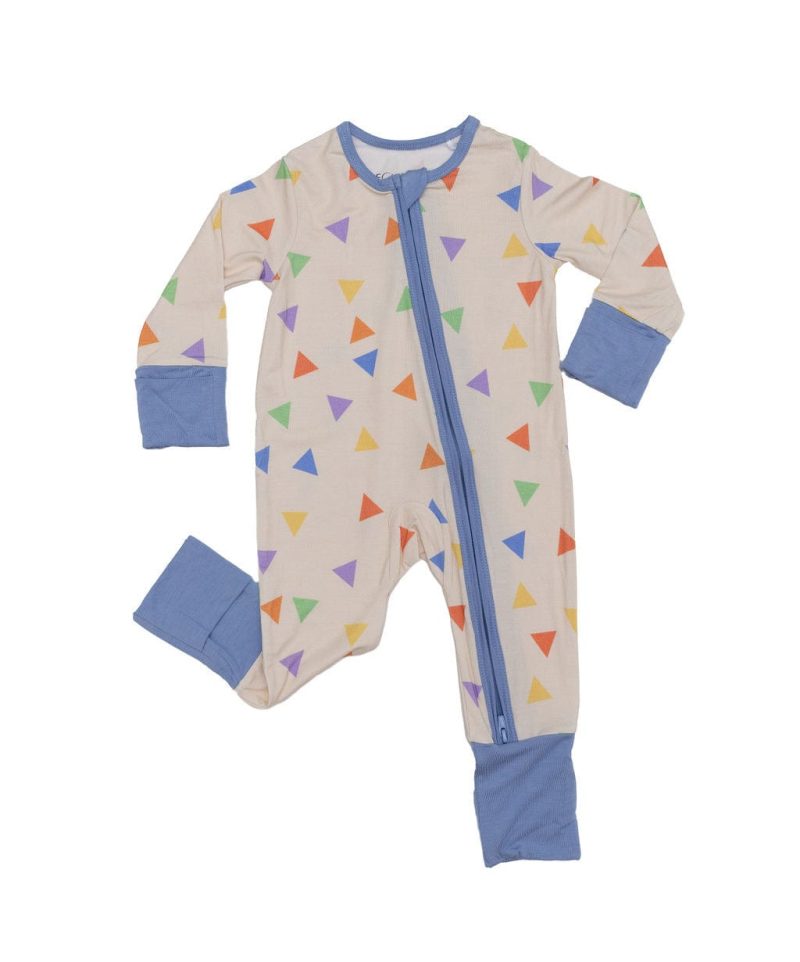 eclipse kids baby toddler sleepwear confetti long sleeve zipper romper 41490246926594