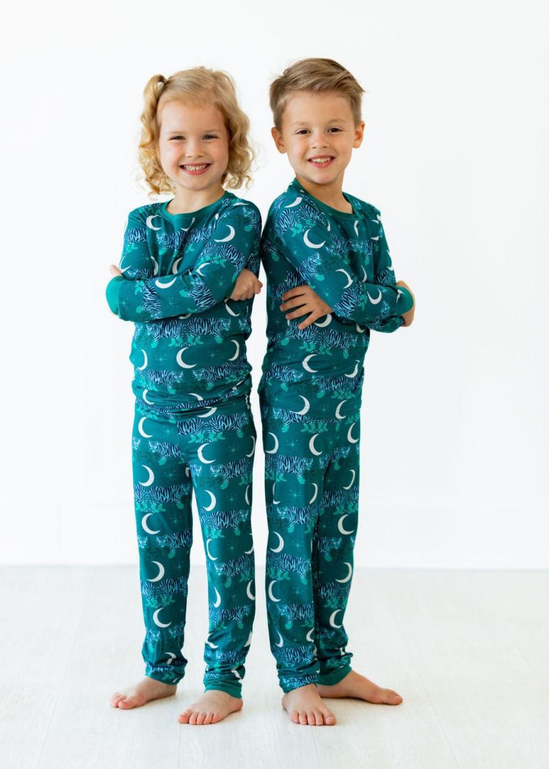 eclipse kids pajamas midnight tigers long sleeve 2 piece set 41490222743810