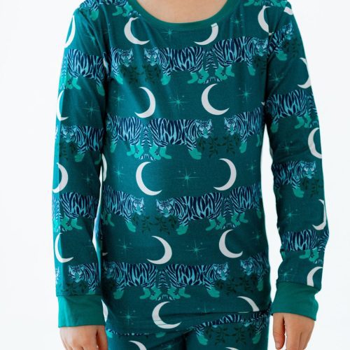 eclipse kids pajamas midnight tigers long sleeve 2 piece set 41490223956226