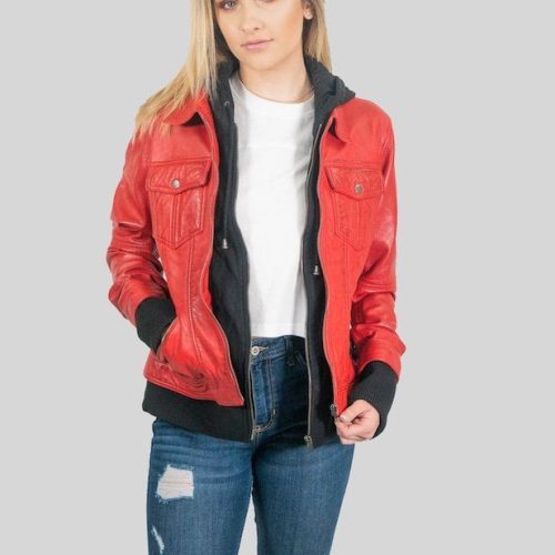 fadcloset women s outerwear fadcloset annalise womens leather jacket red fadcloset annalise womens leather jacket red 42053510922498