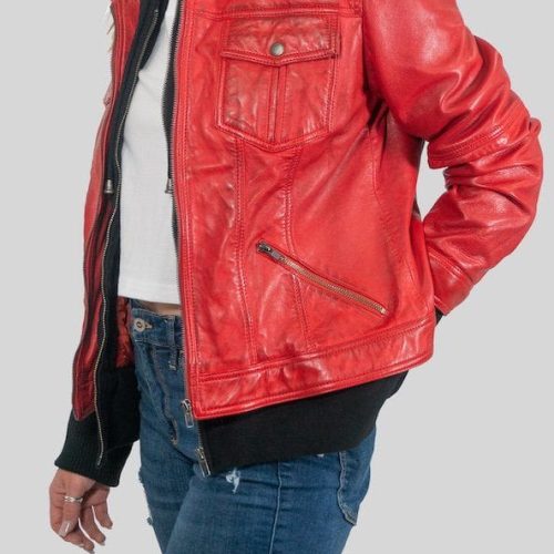 fadcloset women s outerwear fadcloset annalise womens leather jacket red fadcloset annalise womens leather jacket red 42053510955266