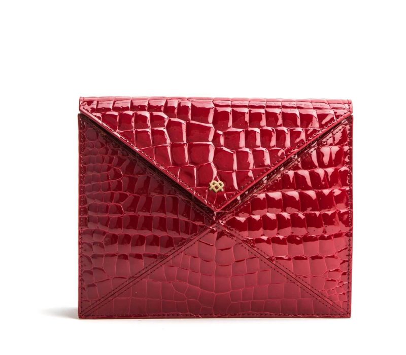 GUNAS NEW YORK Bags & Luggage - Women's Bags - Clutches About Last Night - Women's Ruby Red Vegan Clutch | GUNAS