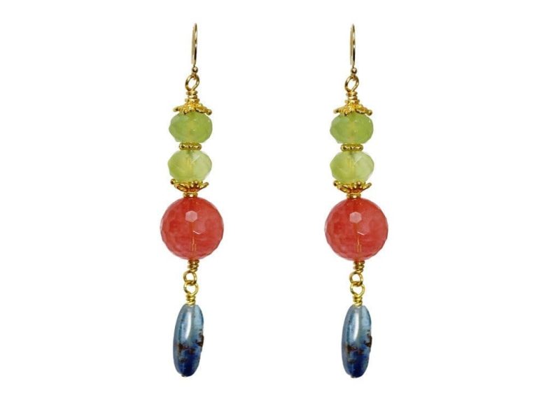 minu jewels earrings blue cherry multi candi 2 drop earrings in kyanite pineapple quartz cherry quartz 13 509 e 62862405 40123373945090