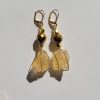 MINU Jewels Earrings Citrine with Hematite - 2 inches / Gold Cirino Earrings