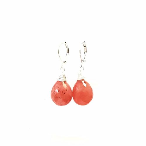 MINU Jewels Earrings Silver Cherry Quartz Drops