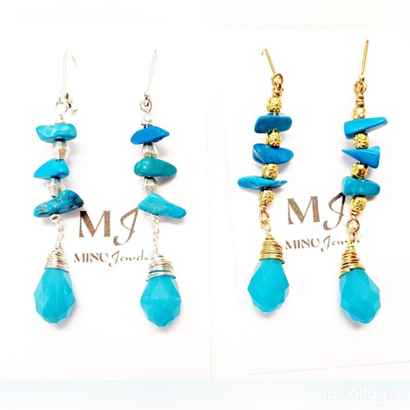 minu jewels earrings turquoise beach earrings 39834087489794