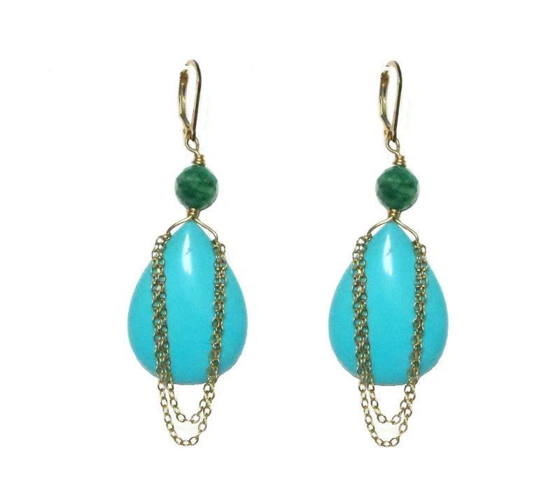 minu jewels earrings turquoise chain drop earrings 15 991 e 36163140 40625660133634