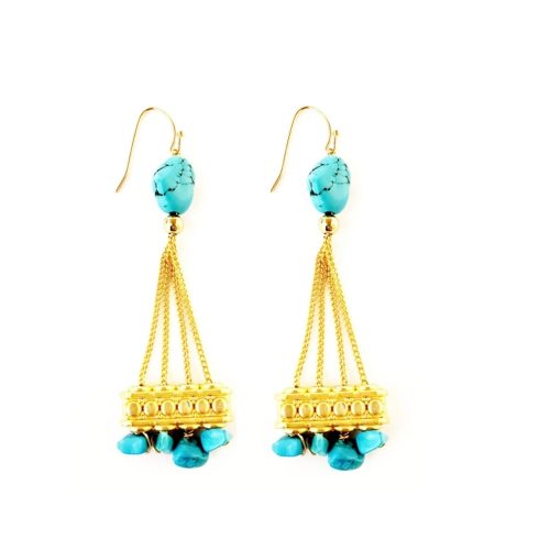 MINU Jewels Earrings Turquoise Women's Xena Chandeliers Earrings in Turquoise or Lapis  | MINU