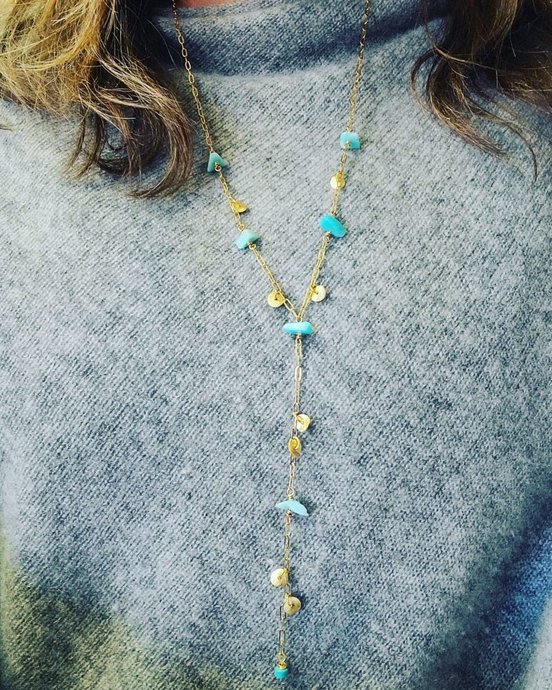 minu jewels necklace 14 nefatari amazonite necklace with gold plated accents minu 21 nefat n 84184937 39496846409986