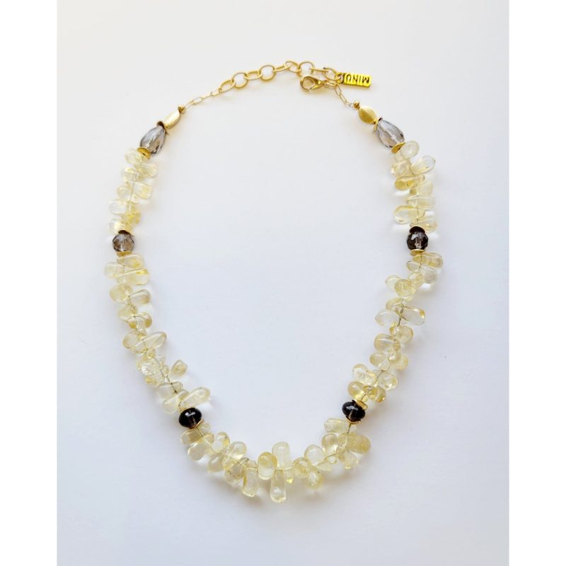 minu jewels necklace lemona 16 18 statement necklace in citrine drops smoky quartz stones minu 61e878d0ed501 50849897 38971478868226