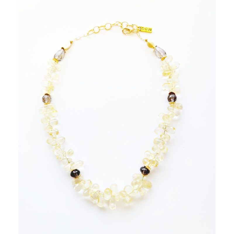 minu jewels necklace lemona 16 18 statement necklace in citrine drops smoky quartz stones minu 61e878d0ed501 50849897 38971478900994